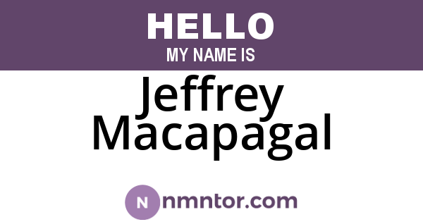 Jeffrey Macapagal