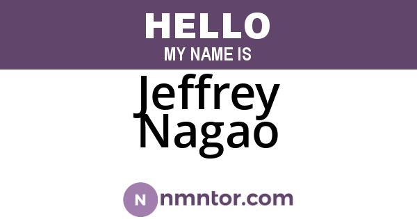 Jeffrey Nagao