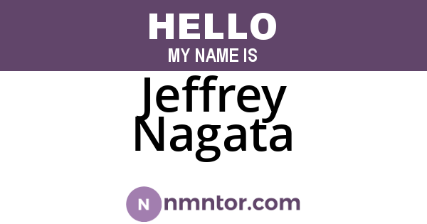 Jeffrey Nagata