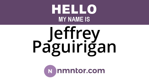 Jeffrey Paguirigan