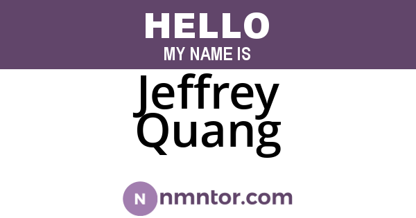 Jeffrey Quang