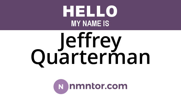 Jeffrey Quarterman