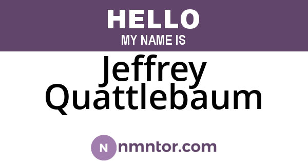 Jeffrey Quattlebaum