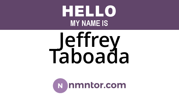 Jeffrey Taboada