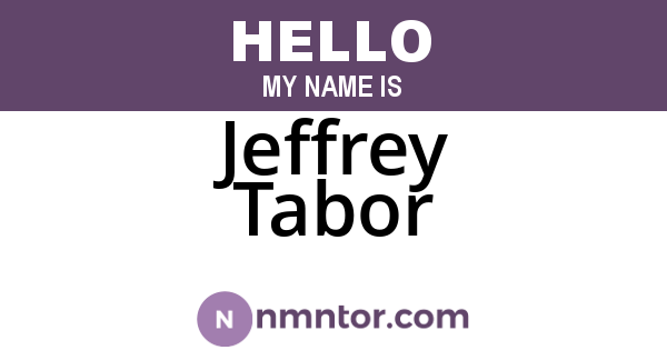 Jeffrey Tabor
