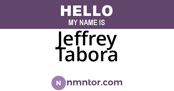 Jeffrey Tabora