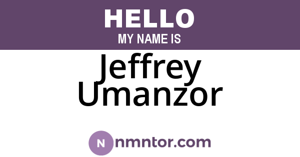 Jeffrey Umanzor