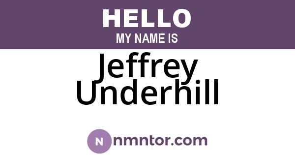 Jeffrey Underhill