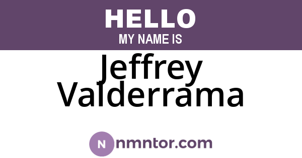 Jeffrey Valderrama