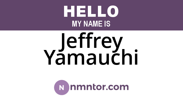 Jeffrey Yamauchi