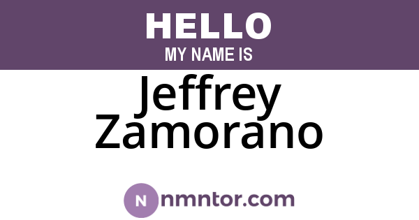 Jeffrey Zamorano
