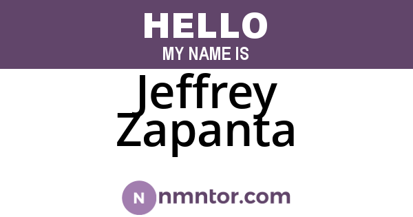 Jeffrey Zapanta