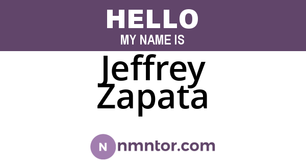 Jeffrey Zapata