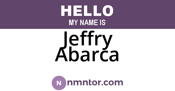 Jeffry Abarca