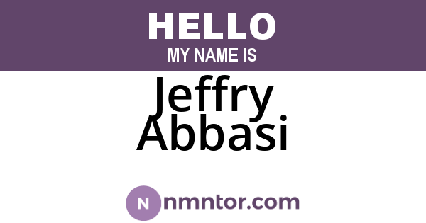 Jeffry Abbasi
