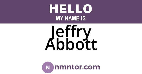 Jeffry Abbott