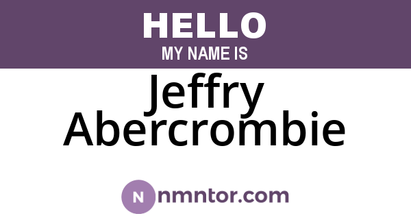 Jeffry Abercrombie