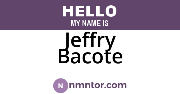Jeffry Bacote