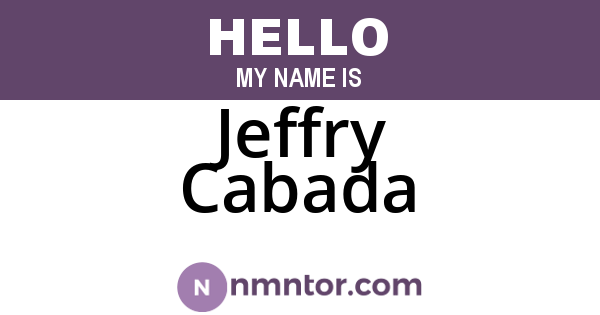 Jeffry Cabada