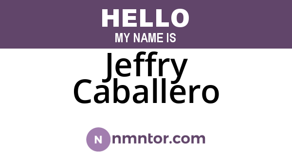 Jeffry Caballero