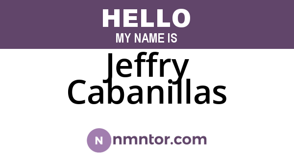 Jeffry Cabanillas