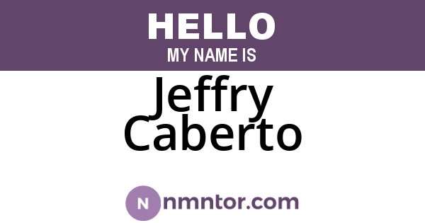 Jeffry Caberto