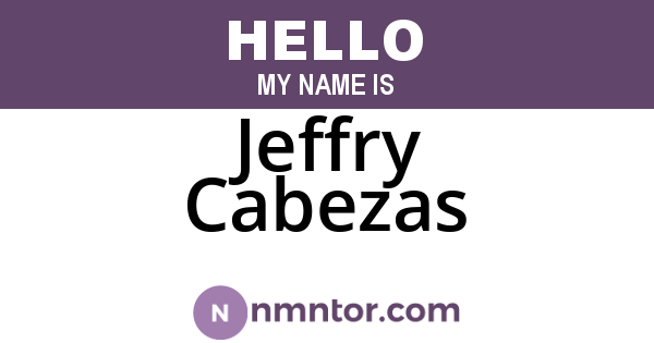 Jeffry Cabezas