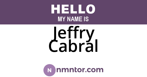 Jeffry Cabral