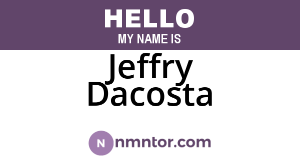 Jeffry Dacosta