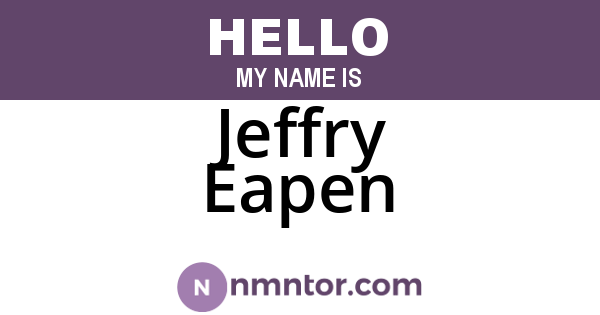 Jeffry Eapen