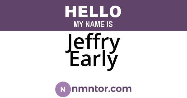 Jeffry Early