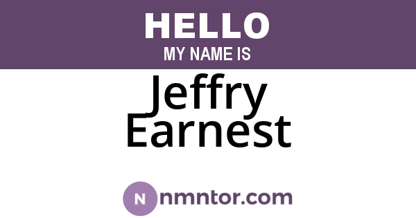Jeffry Earnest