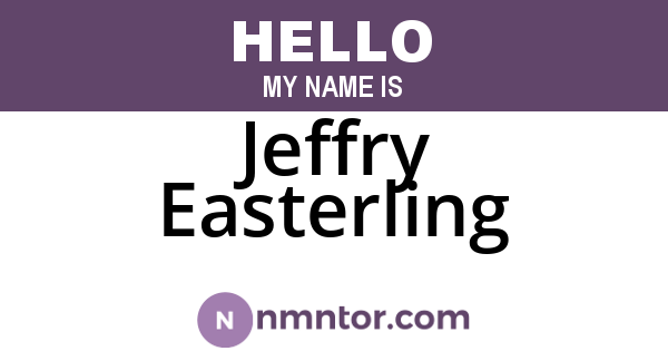 Jeffry Easterling