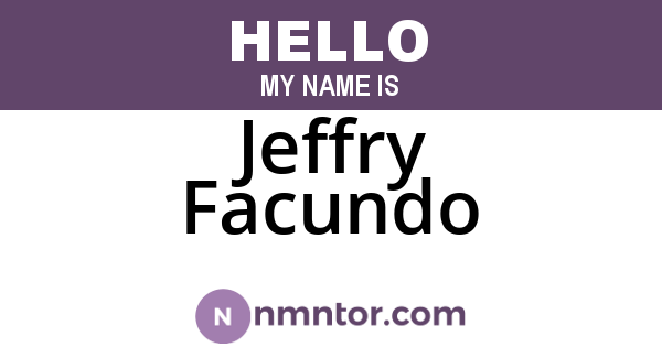 Jeffry Facundo
