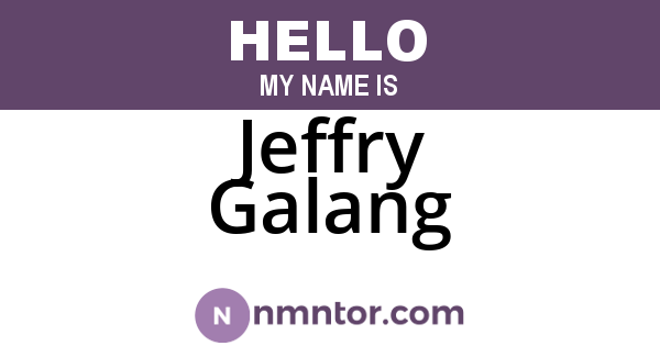 Jeffry Galang