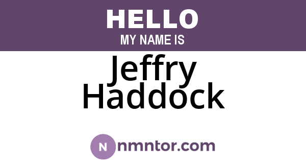 Jeffry Haddock