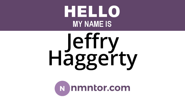 Jeffry Haggerty