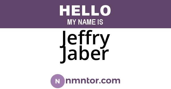 Jeffry Jaber
