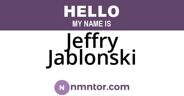 Jeffry Jablonski