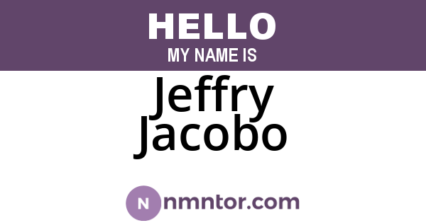 Jeffry Jacobo