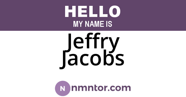 Jeffry Jacobs