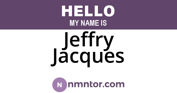 Jeffry Jacques