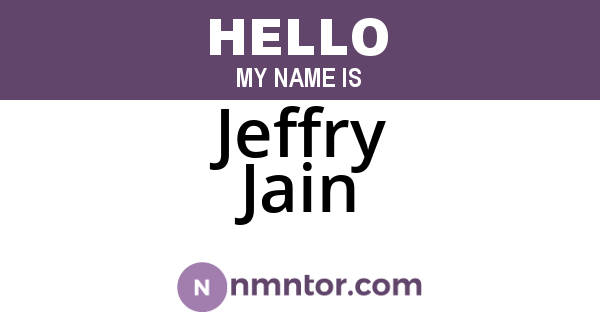 Jeffry Jain