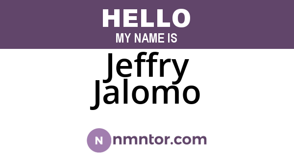 Jeffry Jalomo