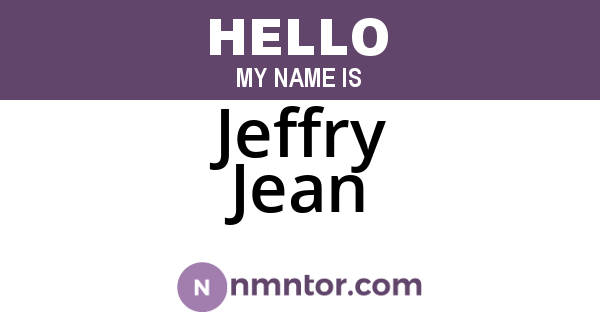 Jeffry Jean