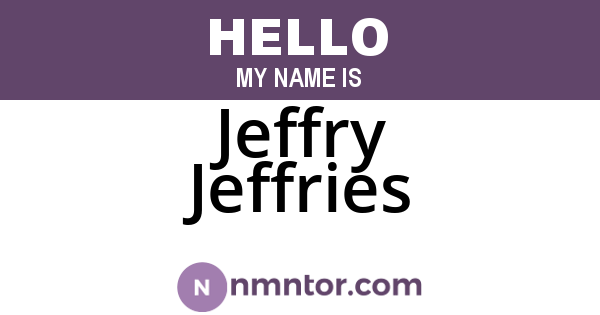Jeffry Jeffries