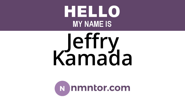 Jeffry Kamada