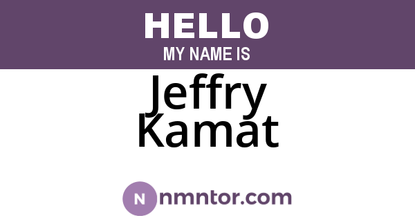 Jeffry Kamat