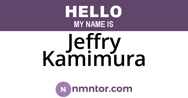 Jeffry Kamimura