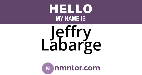 Jeffry Labarge